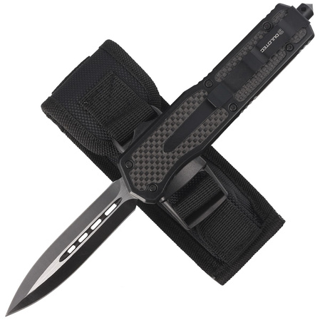 Dulotec OTF Knife Aluminium / Carbon Fiber, Two-Tone Finish 3Cr13MoV (K184A)