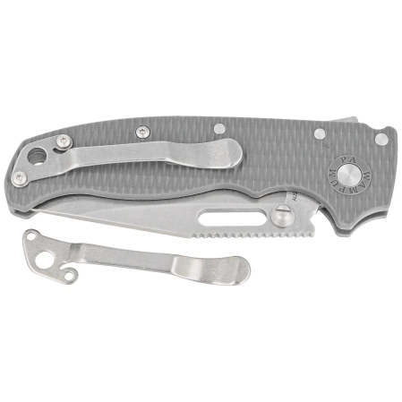 Demko AD20.5 Clip Point Knife Grey Grivory, Stonewashed AUS10A by Andrew Demko (205-10A-CPGRY)