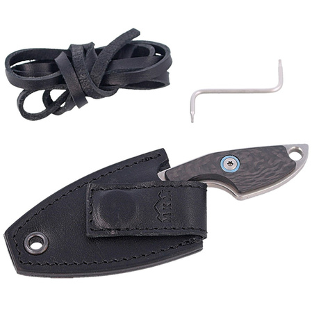 MKM Mikro 1 Carbon Fiber Neck Knife, Stonewashed M390 by Jesper Voxnæs (MKMR01-CF)