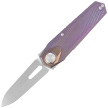 Remette RT-Infinite Power Knife Grilled Blue Titanium, Hand Grinding Pearlescent M390 (RTIP-G)