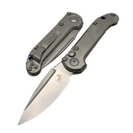 Microtech LUDT Gen III S/E Marfione Select Automatic Knife Gray Titanium, Stonewashed M390MK by Tony Marfione (1135-10MS3)