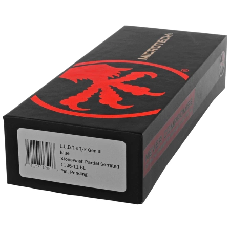 Nóż automatyczny Microtech LUDT Gen III T/E Blue Aluminium, Stonewashed P/S M390MK by Tony Marfione (1136-11BL)