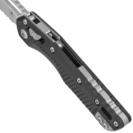 Nóż składany Microtech MSI S/E Ram-Lok Black Tri-Grip Polymer, Stonewashed P/S M390MK by Tony Marfione (210T-11PMBK)