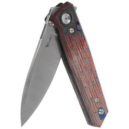 Nóż składany Reate PL-6 Red / Black Micarta, Satin Nitro-V (PL-6 RDBKM SAT)