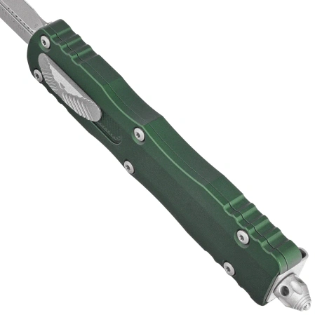 Nóż automatyczny OTF Microtech Dirac Delta D/E Emerald Green Aluminium, Apocalyptic by Tony Marfione (227-10APEG)