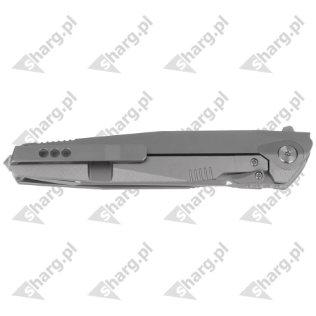 Nóż składany RikeKnife Framelock Gray Titanium, Satin M390 (RK1707T-P)