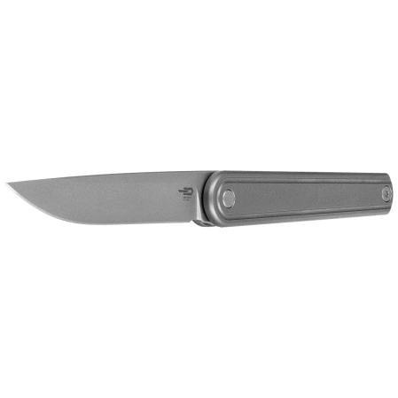 Bestech Ink Knife Silver Titanium, Sandblasted / Stonewashed MagnaCut by Denis Simonutti (BT2502A)