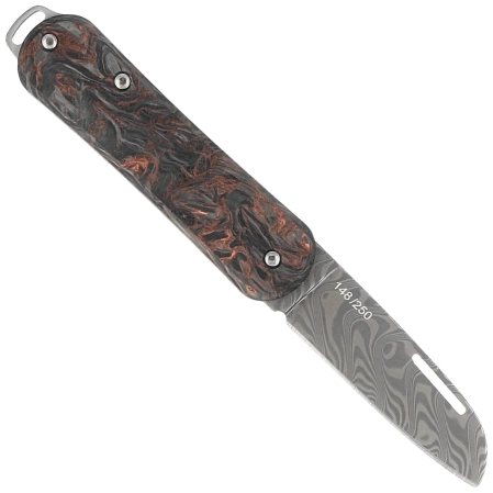 Scyzoryk Fox Vulpis 108 LE No 148/250 Dark Matter Fat Carbon, Super Clean Damascus by Balbach Damast (FX-VPDAM108 DMCO)