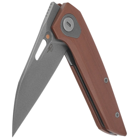 Bestech VK-Void Knife Brown G10, Dark Bead Blasted / Stonewashed MagnaCut by Vulpex Knives (BG63D)