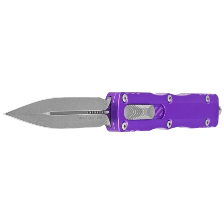 Microtech Dirac Delta D/E OTF Knife Purple Aluminum, Apocalyptic by Tony Marfione (227-10APPU)