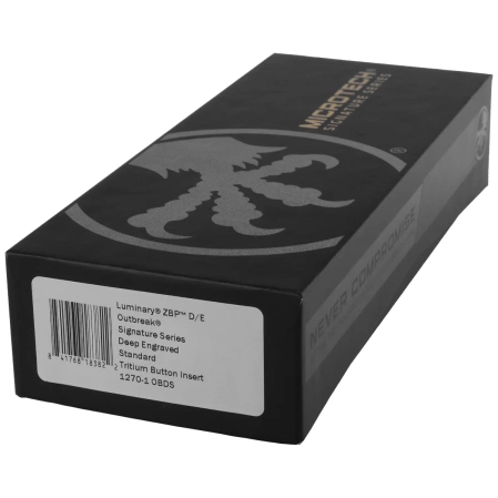 Microtech Luminary ZBP D/E Signature OTF Knife Outbreak Aluminum, Outbreak M390MK by Tony Marfione (1270-1OBSD)