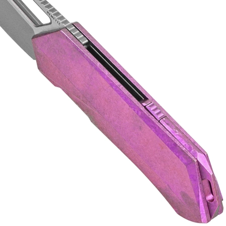 Remette RT-Woodpecker Knife Crystal Purple Titanium, Hand Grinding Pearlescent M390 (RTWP-IP)