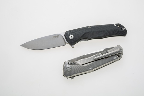 LionSteel T.R.E. G10 Black / Stone Washed Blade (TRE GBK)