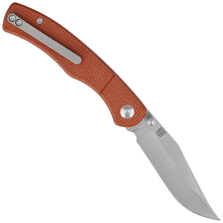 Civivi Clingman Knife Brown Canvas Micarta, Satin Nitro-V by Taylor Martin Best Damn EDC (C23065-3)