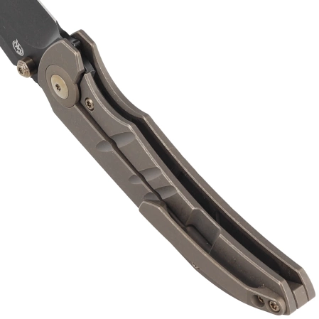 Nóż składany WE Knife Riff-Raff Bronze Titanium, Black Stonewash CPM 20CV by Matthew Christensen (WE22020B-1)