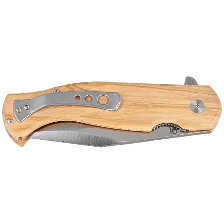 Fox Knife Eastwood Tiger Olive Wood, Satin CPM S90V by Gudy Van Poppel (FX-524 OL)