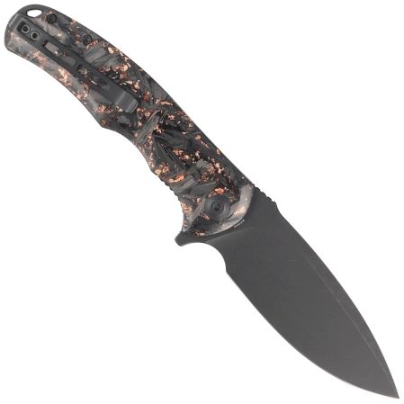 Nóż składany Civivi Praxis Shredded Carbon Fiber / Copper Shred, Black Stonewashed 9Cr18MoV (C803I)