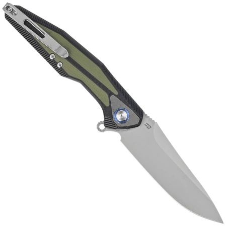 RikeKnife Tulay Integral Black G10/OD Green G10 Inlay, Satin 154CM (RK-TULAY-BOG)