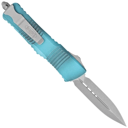 Nóż automatyczny OTF Microtech Combat Troodon D/E Weathered Turquoise Aluminium, Apocalyptic M390 by Tony Marfione (142-10APWTQ)