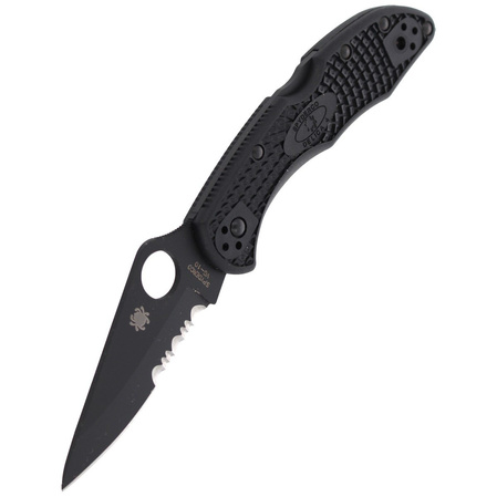 Spyderco Delica 4 FRN Black/Black Blade CombinationEdge Knife (C11PSBBK)