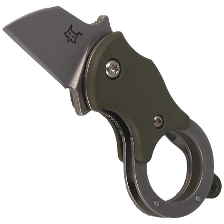 FOX Mini-TA Folding Knife FRN OD Green, Bead Blasted Blade (FX-536 Od)