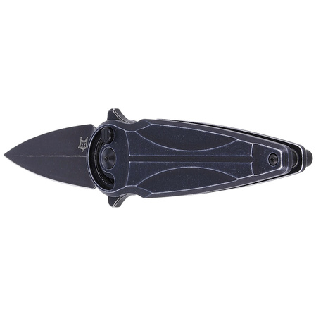FOX Knife Saturn Black Aluminium, Stone washed N690Co by Denis Simonutti (FX-551 ALB)