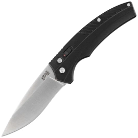 Herbertz CJH Black Aluminum Automatic Knife, Satin 420 (55026)