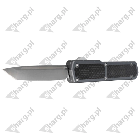 Nóż automatyczny OTF TacKnives TAKCOM Vigor V2 Carbon Fiber / Grey Aluminum, Satin CPM 154CM