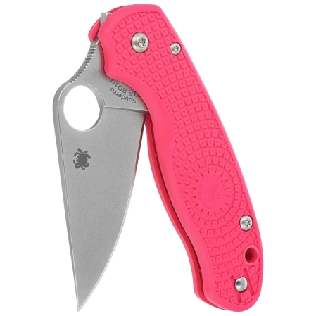 Spyderco Para 3 Lightweight Knife Pink FRN, Satin CTS BD1N by Sal and Eric Glesser (C223PPN)