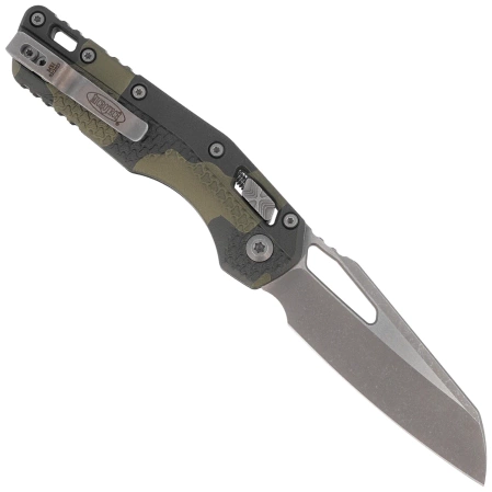 Nóż składany Microtech MSI S/E Ram-Lok Olive Camo Tri-Grip Polymer, Apocalyptic M390MK by Tony Marfione (210T-10APPMOC)