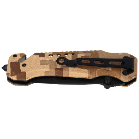 Nóż składany ratowniczy Puma Solingen Camo Aluminium, Black Coated (306312)