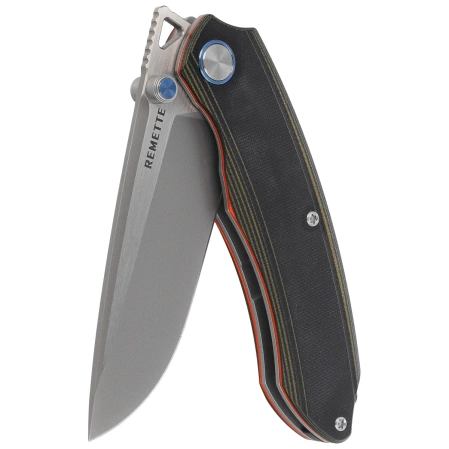 Remette Wild Species GC103 Knife Green/Black G10, Fine Hand Grinding 14C28N (GC103-D)