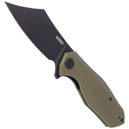 Kubey Knife Echo, Green G10, Black Stonewashed D2 (KU329B)