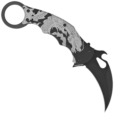 Nóż składany Fox The Spirit Karambit Black Aluminium, Black N690Co (FX-599 ALB-1)