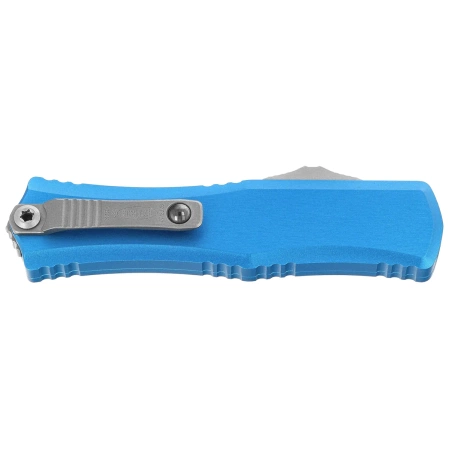 Nóż automatyczny OTF Microtech Hera II Mini D/E Blue Aluminium, Stonewashed M390MK by Tony Marfione (1702M-10BL)