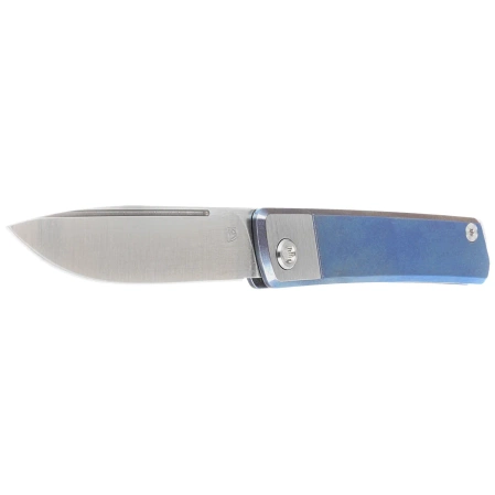 Nóż składany Medford Gentleman Jack Drop Point, Blue / Silver Titanium, Std HW/Clip, Tumbled S45VN (MK2114TD-37A2-TSCS-Q4)