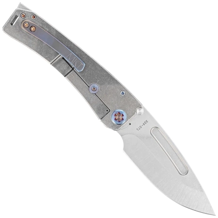 Medford Marauder-H D/P Knife Tumbled Titanium, Flamed HW/Clip, NP3 Breaker, Tumbled S45VN by Greg Medford (MK045STD-01TM-TFCF-BN)