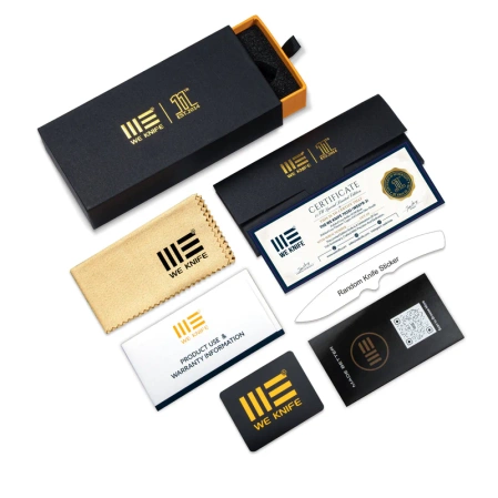 Nóż składany WeKnife 702XI LE No 087/150 Black Integral Titanium/Aluminum Foil Carbon Fiber, Black Stonewashed M390 (WE07B-2)