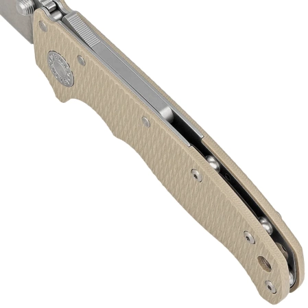 Nóż składany Demko AD20.5 Shark Foot Coyote Tan G10, Stonewashed CPM S35VN by Andrew Demko (205-S35-SFCT)