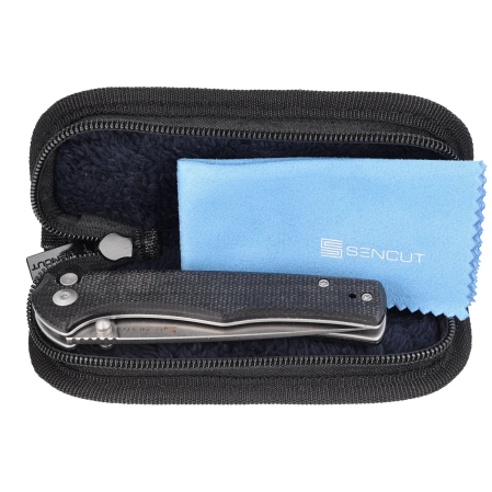 Nóż składany Sencut Crowley Black Micarta, Stonewashed D2 (S21012-2)
