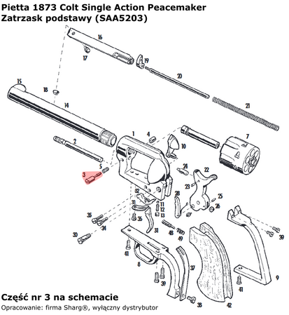 Pietta 1873 SA Peacemaker Base Pin Latch (SAA5203)