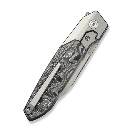 Nóż składany WeKnife Brr15 Gray Titanium/Aluminium Foil Carbon Fiber, Stonewashed M390 by Rafal Brzeski (WE24007-2)