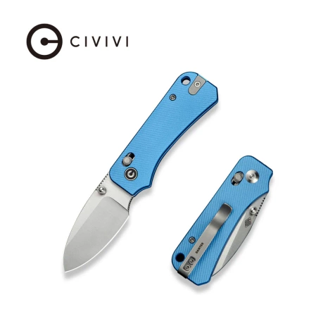 Civivi Baby Banter 2 Knife Blue Aluminum, Satin Nitro-V by Ben Petersen (C23074-1)