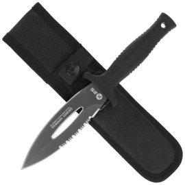 K25 RK-32607 Boot Knife Rubber Black, Titanium 7Cr17Mov