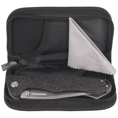 Nóż składany Bestech Keen II Black Titanium/Marbled Carbon Fiber, Stonewashed/Satin CPM S35VN by Koens Craft (BT2301B)