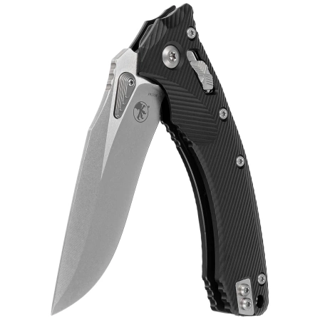 Nóż składany Microtech Amphibian Ram-Lok S/E Fluted Black Aluminium, Stonewashed M390MK by Tony Marfione (137RL-10FL)