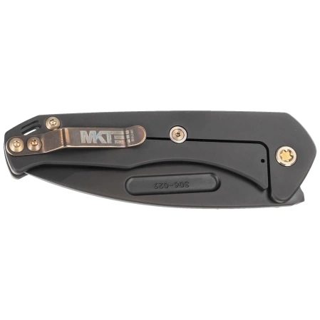 Medford Praetorian Slim T/E Knife Black DLC Titanium, Bronze HW/Clip, DLC S45VN by Greg Medford (MK2084PT-30PV-T1C1-Q4)