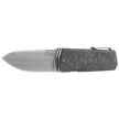 Maserin 410 Silver Black FatCarbon, Satin Elmax by Bruno Bruna Knife (410/N)