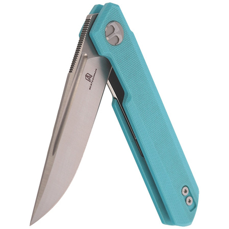 Bestechman Knife Mini Dundee Tiffany Blue G10, Stonewashed / Satin, Stonewashed / Satin D2 by Ostap Hel (BMK03C)