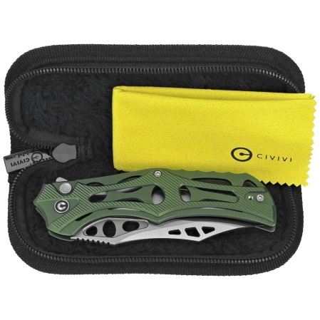 Civivi Biophase Knife Green Aluminum, Satin Nitro-V (C23083-1)